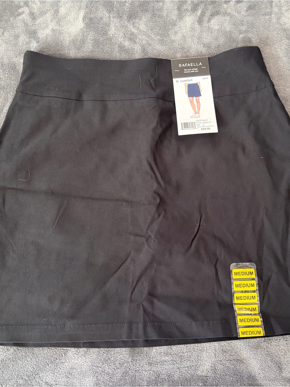 Rafaella Black Stretch Skorts